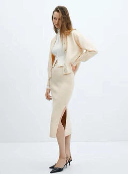 Юбка женская MANGO 67050459 Бежевый XXS KL0274