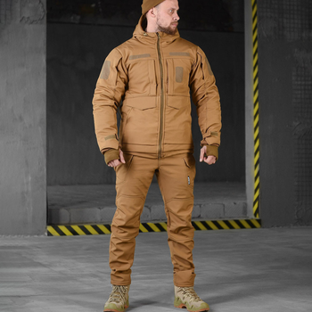 Утеплена форма 7.62 Tactical Manheten Softshell Куртка з підкладкою Omni-Heat + Штани койот розмір 2XL