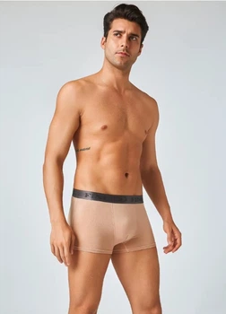 Чоловічі бавовняні труси боксери Extra Comfort (1672-54-02) Бежевий XXL FINETOO (54)