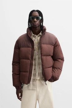 Дута куртка з ріпстопу Zara S коричневий 6985/320/730