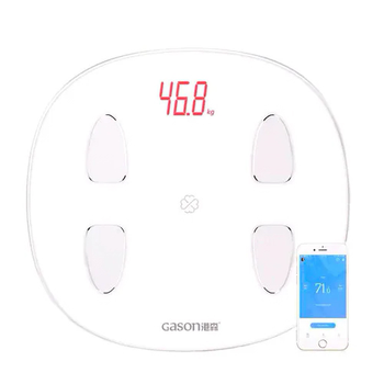 Напольные весы GASON S6 Bluetooth Smart 3xAAA 31x29см White (358011)