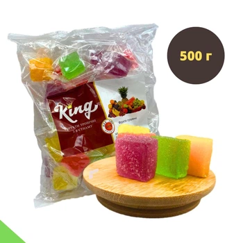 Мармелад из фруктов натуральный 500 г в индивидуальной упаковке King (VA-King-4-500)