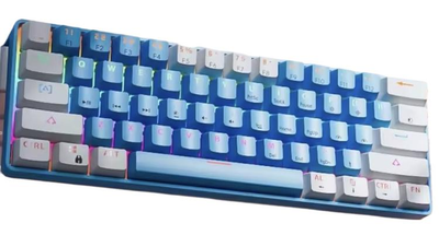 Механічна клавіатура з HOT SWAP MUCAI MK61 Keys RED SWITCH, RGB, UKR/ENG BLUE/WHITE (MK61BLW)