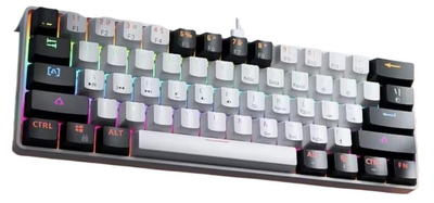 Механічна клавіатура з HOT SWAP MUCAI MK61 Keys RED SWITCH, RGB, UKR/ENG WHITE/BLACK (MK61WB)