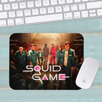 Коврик для мыши Игра в кальмара Squid Game большой 001 (400х300х3мм)