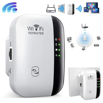Беспроводной Wi-Fi репитер расширитель диапазона WI-FI ретранслятор усилитель WI-FI сигнала Белый