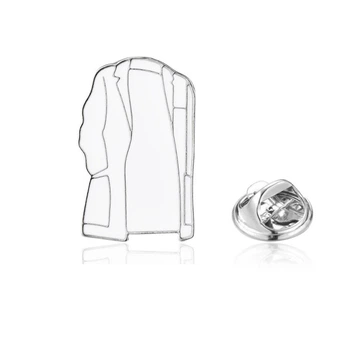 Значок (пін) BROCHE брошка біжутерія медичний халат білий BRGV114545