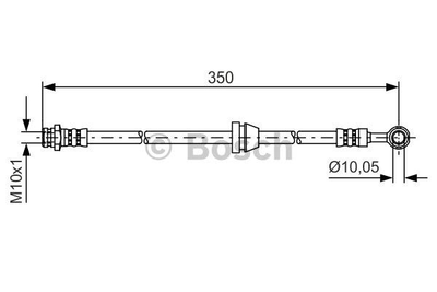 Гальмівний шланг CHEVROLET Aveo T200, T250 ''F Bosch 1987481388 Bosch (1987481388)