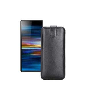 Витяжка з екошкіри для телефону Sony Xperia 10 Plus Чорний