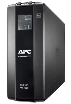 Джерело безперебійного живлення APC Back-UPS Pro BR 1600VA, Lin.Int., AVR, 8 х евро, LCD, USB, RJ-11, RJ-45, металл (BR1600MI)