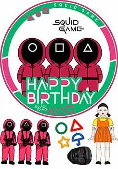 Сахарная картинка Игра в кальмара (Squid game) А4 (p1938)