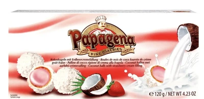 Цукерки Papagena Кокос полуниця 120 г