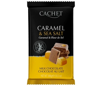 Шоколад Cachet Caramel & Sea Salt молочный карамель и соль 300 г
