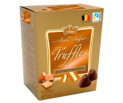 Трюфельные конфеты Maitre Truffout Fancy Truffles Salted Caramel с соленой карамелью 200 г