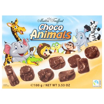 Конфеты шоколадные Maitre Truffout Choco Animals 100 г