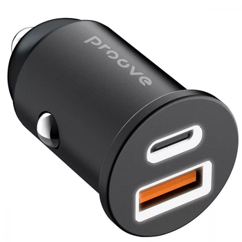 Автомобільний зарядний пристрій (Type-C + USB) Proove Tiny Power 30W