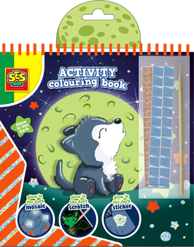 Набір для малювання Ses Creative Activity colouring book Glow in the Dark 3 in 1 (8710341001155)