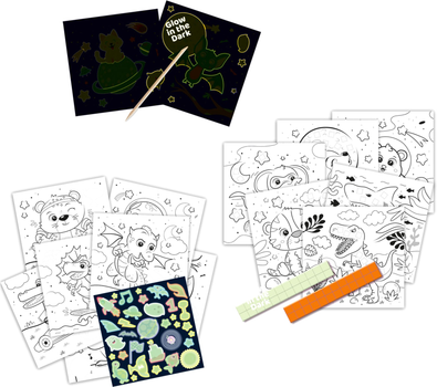 Набір для малювання Ses Creative Activity colouring book Glow in the Dark 3 in 1 (8710341001155)