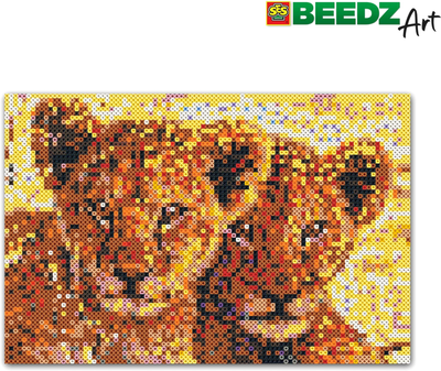 Mozaika SES Creative Beedz Art Lion cubs 7000 elementów (8710341060077)