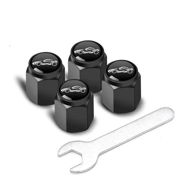 Антивандальні ковпачки на ніпель колеса Metal Valve Caps 4 штуки + ключ