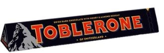 Шоколад Toblerone Dark чорний з медово-мигдальною нугою, 100 г