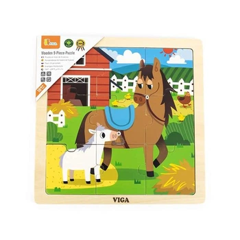 Деревянный пазл Viga Toys Лошадки