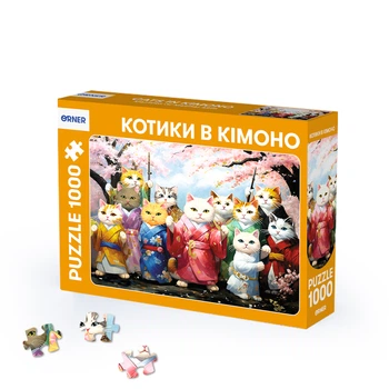 Пазл ORNER «Котики в кимоно» A4 1000 элементов