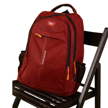 Рюкзак бордовый вместительный SportBag повседневный, молодежный