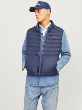 Теплый жилет мужской Jack & Jones 12258457 M Темно-синий (5715603180114)