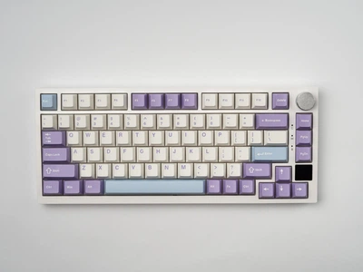 Механічна ігрова клавіатура AJAZZ AK820 RGB Pro для геймерів: Hot-Swap, Gasket Mount, 81 клавіша, PBT кейкапи провідна White-Purple