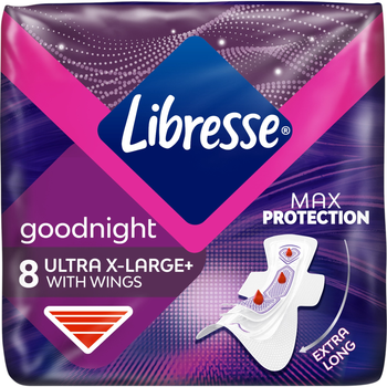 Прокладки гігієнічні Libresse Ultra Goodnight Extra Wings 8 шт (7322540918281)