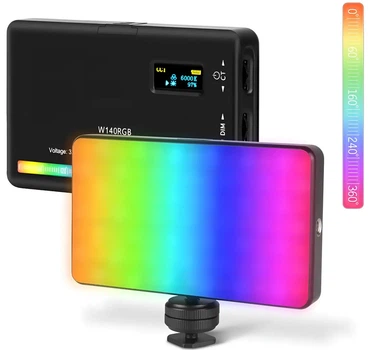 Накамерная аккумуляторная светодиодная RGB лампа для фото видео съемки W140