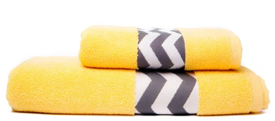 Набор махровых полотенец с зигзагами Osborn Textile 50х90 70х140 см Желтый 500 г\м2