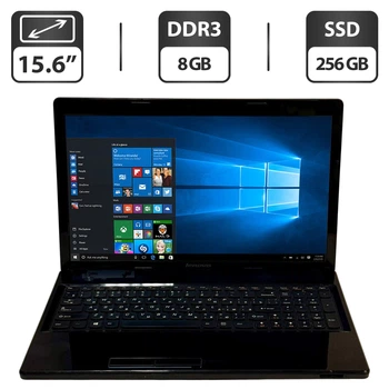 Ноутбук Б-класс Lenovo G580 / 15.6 (1366x768) TN / Intel Pentium B940 (2 ядра по 2.0 GHz) / 8 GB DDR3 / 256 GB SSD / Intel HD Graphics / WebCam / DVD-ROM б/у