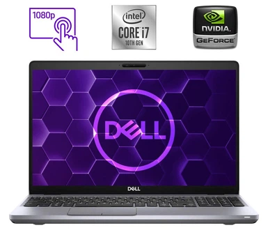 Игровой ноутбук Dell Latitude 5511 / 15.6" (1920x1080) IPS Touch / Intel Core i7-10850H (6 (12) ядер по 2.7 - 5.1 GHz) / 16 GB DDR4 / 480 GB SSD M.2 / nVidia GeForce MX250, 2 GB GDDR5, 64-bit / WebCam / HDMI б/у