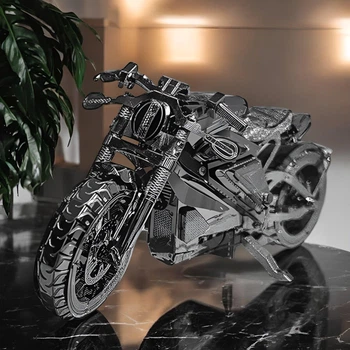 Металлический конструктор Мотоцикл 3D Harley-Davidson 12,8х6,2х4,3 см, конструктор декоративный с лазерной вырезкой