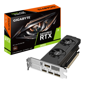 Відеокарта GeForce RTX 3050 6GB GDDR6 Low Profile OC Gigabyte (GV-N3050OC-6GL)