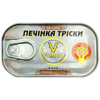 Печінка тріски VALMIS De luxe 121 г