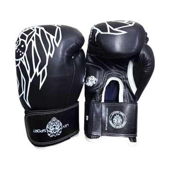 Боксерские перчатки LEV SPORT ТОП 10 oz стрейч черные