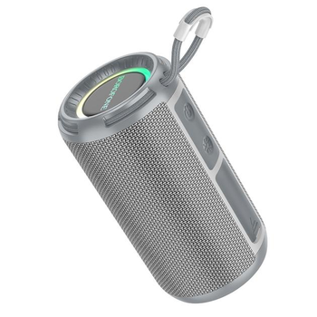 Портативная Bluetooth колонка Borofone BR37, BT5.3, USB AUX, TWS, FM, TF, 1500mAh, 2h с LED подсветкой dark gray