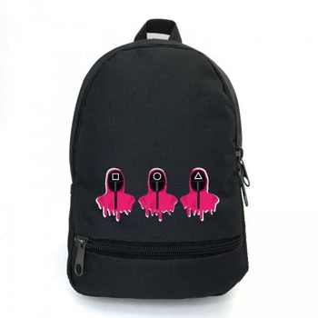 Рюкзак школьный Игра в кальмара School Bag BIG (Squid Game - 04) черный (43 х 30 х 17 см)