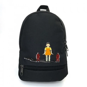 Рюкзак школьный Игра в кальмара School Bag BIG (Squid Game - 03) черный (43 х 30 х 17 см)