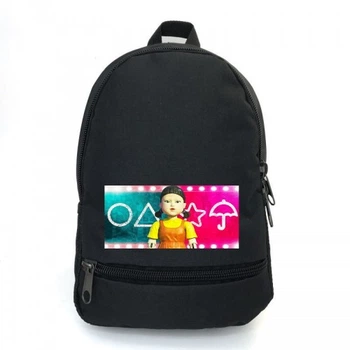 Рюкзак школьный Игра в кальмара School Bag BIG (Squid Game - 07) черный (43 х 30 х 17 см)