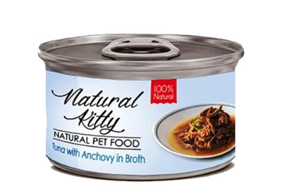 Вологий корм для котів Natural Kitty Broth Series Tuna with anchovy in broth Тунець з анчоусами у бульйоні 80 г CHT20035