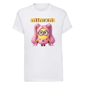 Футболка дитяча біла з принтом Minions Міньйони DM-1089 152 см