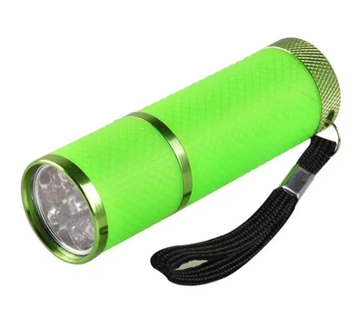 УФ LED лампа-ліхтарик для сушіння гель-лаку 9 Вт, зелений