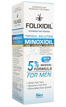 Міноксидил Folixidil 5% від випадіння волосся, для росту волосся та бороди