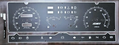 Накладка на панель приборов Avtoaks для ВАЗ 2109-099 черная с белой подсветкой