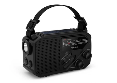Портативное радио Philips TAR1609 FM/MW, 1Вт, Solar Power, LED Light, Kinetic & Li-ion battery