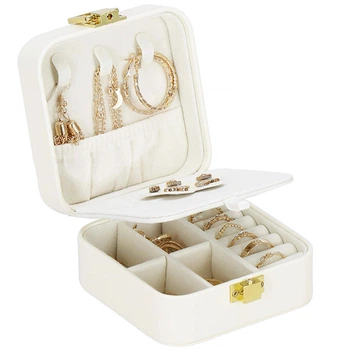 Скринька для прикрас Casegrace SP-01194 White ювелірних виробів портативна з дзеркалом на клямці